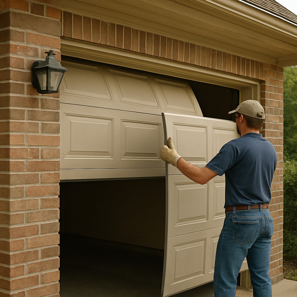 replacing garage door can fix the noise problem