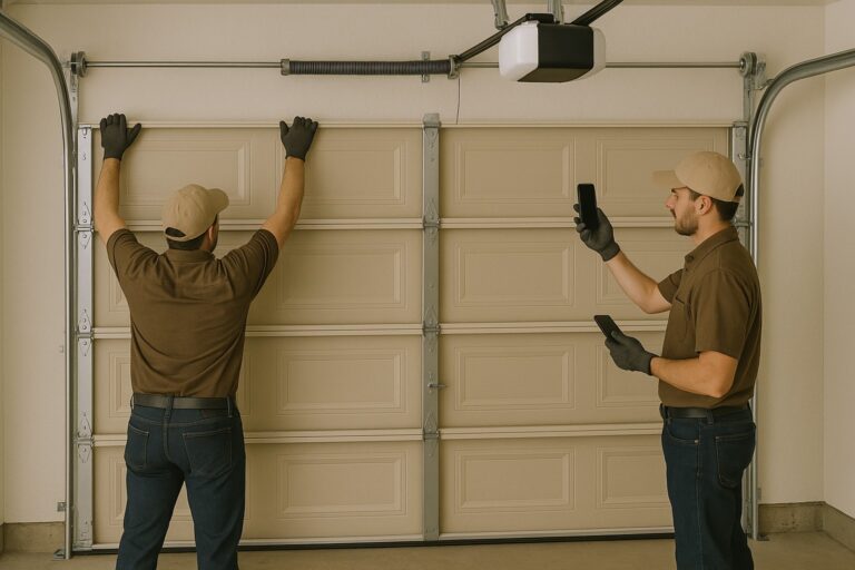 Residential garage door installation from professional technician