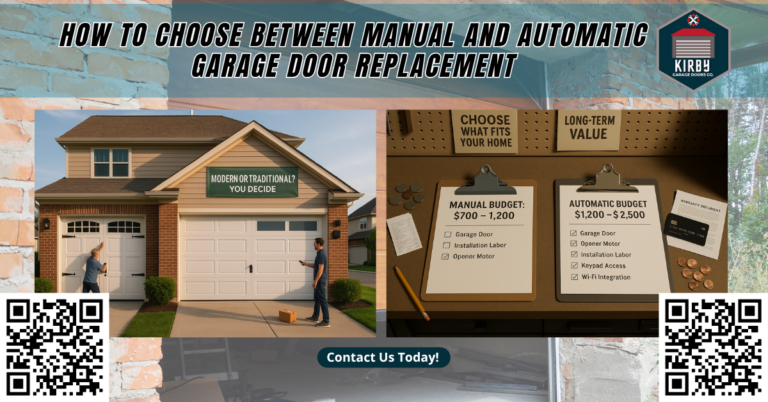 How to Choose Between Manual and Automatic Garage Door Replacement - Kirby Garage Doors Co.