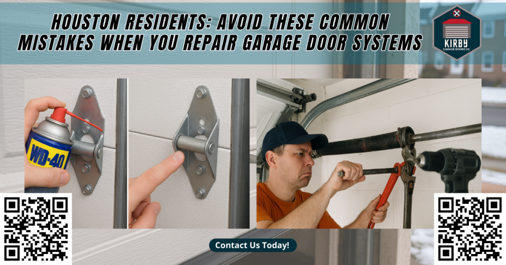 Houston Residents: Avoid These Common Mistakes When You Repair Garage Door Systems